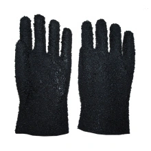 Black pvc double dipped gloves with chips